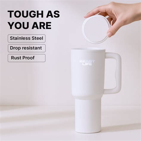 Beast Life Tumbler | White | 1.2 L – Beastlife