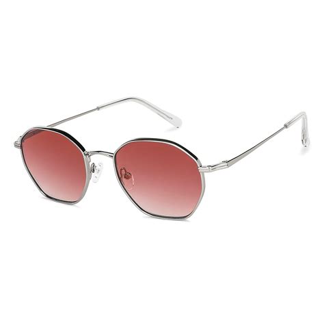 Buy Silver Pink Gradient Full Rim Hexagonal John Jacobs JJ Tints JJ ...