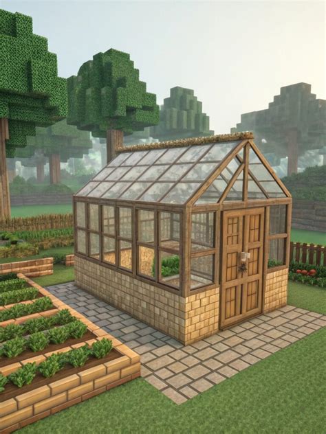Image result for Minecraft Greenhouse Tutorials Small