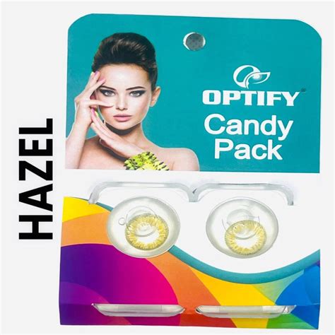 Optify Candy Pack Colored Contact Lenses (Zero Power,Hazel)