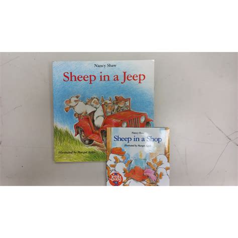 二手英文繪本 【Sheep in a Jeep】 (平裝書+CD) | 蝦皮購物