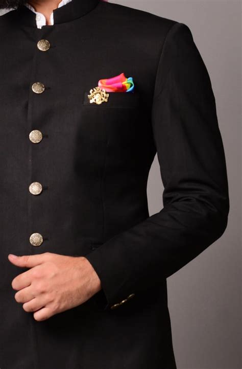 Black Designer Bandhgala Jodhpuri Suit – Rajanyas