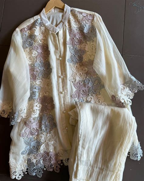 Soft organza COORD set with Beautiful lace imported lace detailings ...