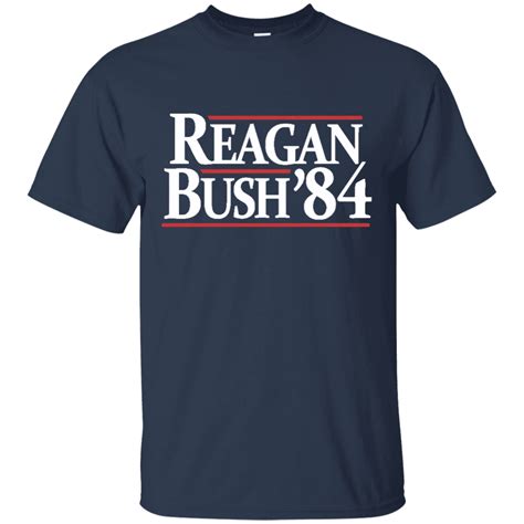 Reagan Bush '84 Presidential Election Retro T-Shirt (Dark Shirts ...