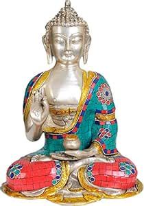 Buy Exotic India Shakyamuni Buddha Preaching His Dharma - Brass Statue ...