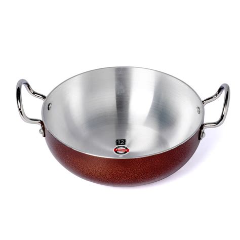 Buy EMBASSY Aluminium Hammered-Tone (Colour) Kadhai (12) Online at Low ...