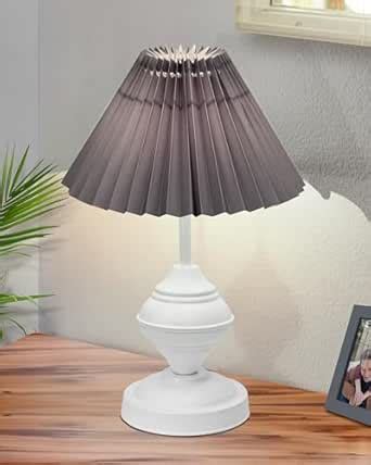 Buy Homesake ®Farmhouse Matt Table Lamp for Bedroom, White Modern ...