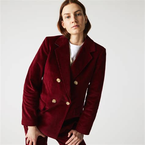 Buy Women’s Double-Breasted Corduroy Jacket | Lacoste UAE