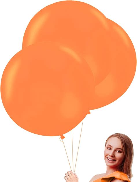 ECEAE 24 inch Orange Large Round Balloons 10 Pack Jumbo India | Ubuy