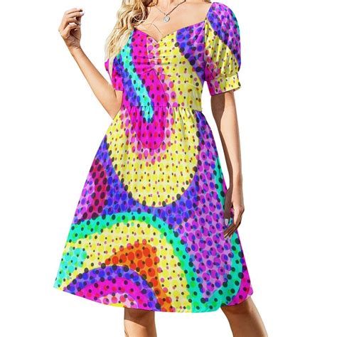 70s liquid pattern Sleeveless Dress dresses summer cocktail dresses ...