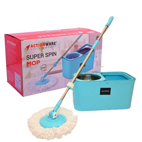 ACTIONWARE Smart Abs Spin Mop with Bigger Bucket for Floor Cleaner and ...