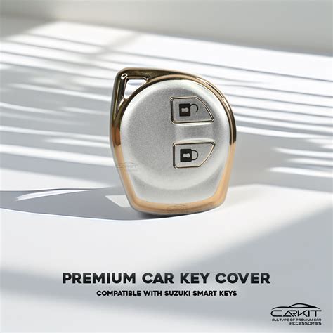 TPU Gold Car Key Cover For Maruti Suzuki: Swift, Dzire, WagonR, Brezza ...