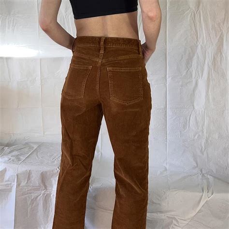 Brown corduroy boyfriend-shape pants 🧸 Brown... - Depop
