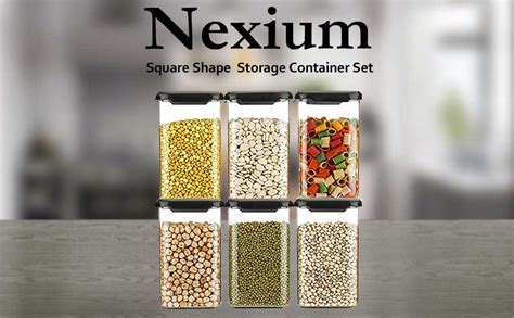 Buy Nexium Airtight Containers Square Shape Container, Easy Flow Cereal ...