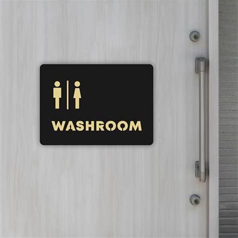 Deskart Men Women or Male Female Toilet Sticker Sign | Woodem MDF ...