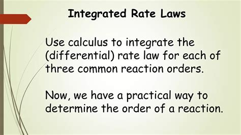 Integration Rate Law