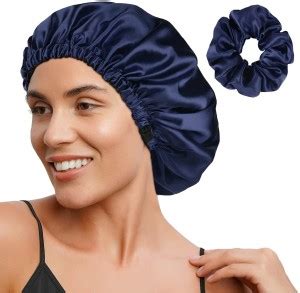 BLIROT Satin cap for curly hair with Adjustable and Reversible 3 ...