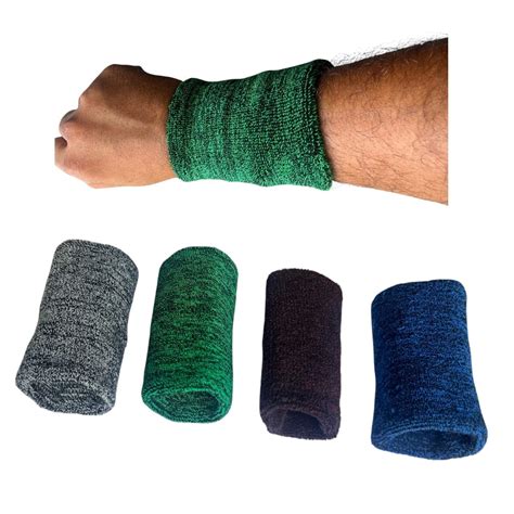 RAR SPORTS Long Cotton Wrist Bands for Men & Women | Moisture Wicking ...