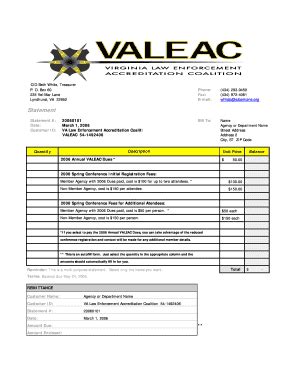 Fillable Online VA Law Enforcement Accreditation Coalition Statement ...