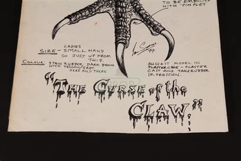 The Prop Gallery | Ian Scoones hand drawn claw concept artwork - The ...