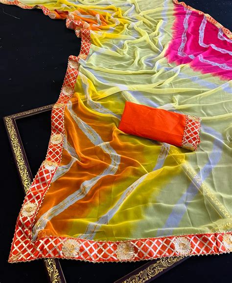 Mahek 84 Party Wear Designer Leheriya Bandhani Saree