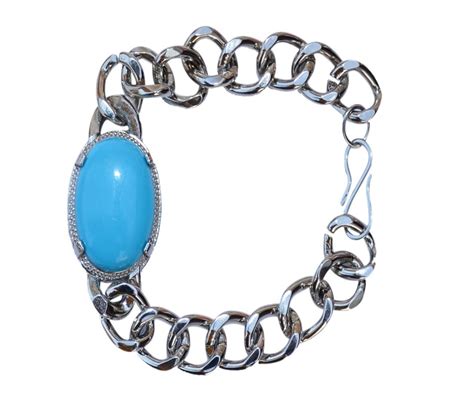 Buy Brahmgyan gallary Firoza Braclet in Silver Coated for Boys Men at ...