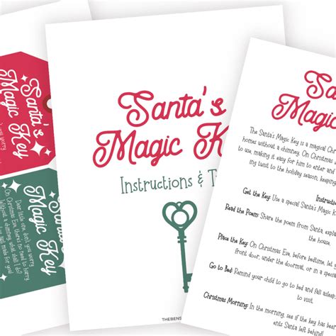 Free Santa Key Poem Printable Tag (Santa's Magic Key) - The Benson Street