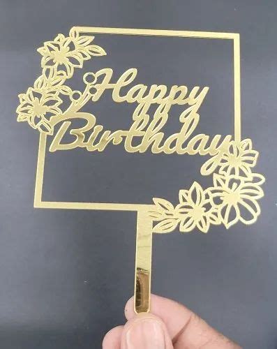Cake Topper - 1mm Happy Birthday Cake Topper Manufacturer from Mumbai