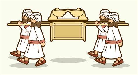 Group of Levi Carrying Ark of the Covenant Cartoon Graphic Vector ...
