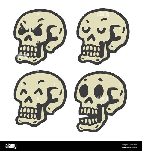Traditional Skull Tattoo Flash
