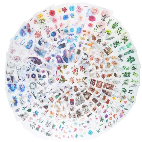 Agwut 48 Sheets Watercolor Fantasy Scrapbook Washi India | Ubuy