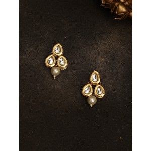 Buy Gold Plated Handcrafted Metal Kundan Stud Earrings | RRL22/RUB1 ...