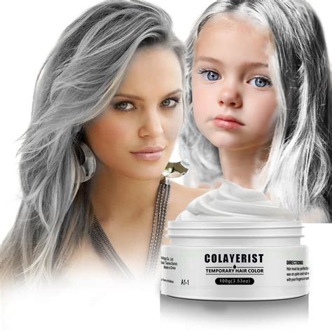 Amazon.com : COLAYERIST White Hair Color Wax Temporary Washable ...