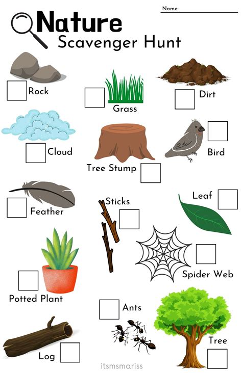 Free Printable Nature Scavenger Hunt For Older Kids