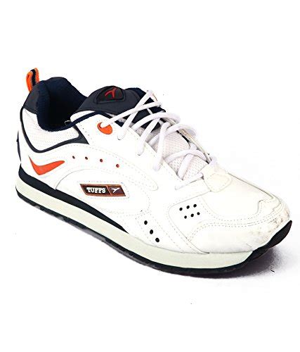 Buy Tuffs Men's White Synthetic Leather Sports Shoes at Amazon.in
