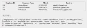 Image result for Test Data in Table Format JavaScript