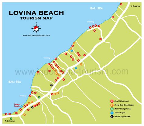 Map Of Bali Lovina