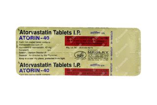 Atorin 40 Tablet: Uses, Side Effects, Price & Substitutes