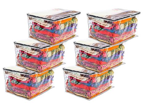 Kuber Industries Waterproof Saree Covers With Zip|PVC Wardrobe ...