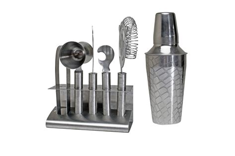 Complete Cocktail Shaker Kit | Grid Design for Home Bar – SmartServe ...