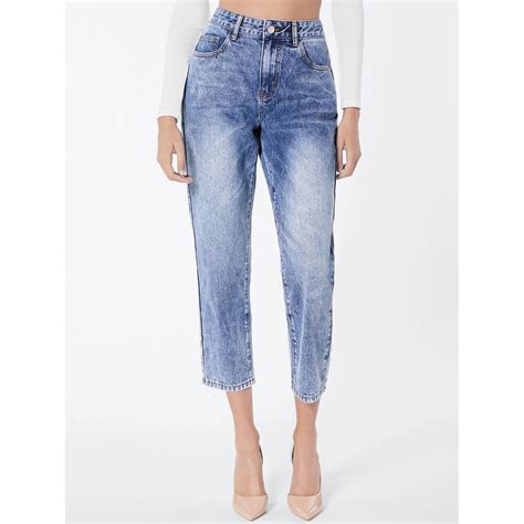 High Waist Fashion Women Denim Jeans Light Blue Jeans Women Cropped ...