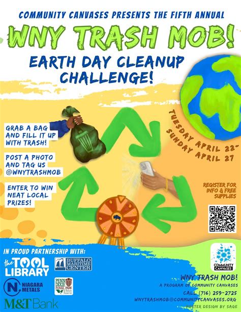 WNY Trash Mob Earth Day Cleanup Challenge, The Tool Library, Kenmore ...