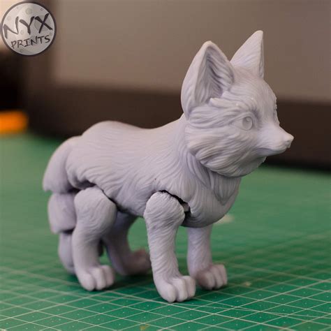 3d printed and painted articulated fox. : r/cults3d