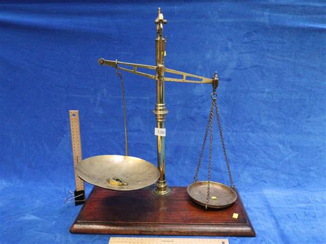 Lot - SET OF BRASS CHEMIST'S SCALES, PARNALL & SONS BRISTOL