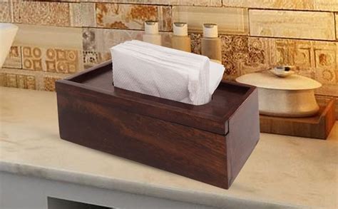 Wood Curls WoodBliss Mango Wood Tissue Holder Case | Tissue Dispenser ...