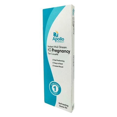 Buy Apollo Pharmacy Instant Mid-Stream HCG Pregnancy Test Cassette, 1 ...