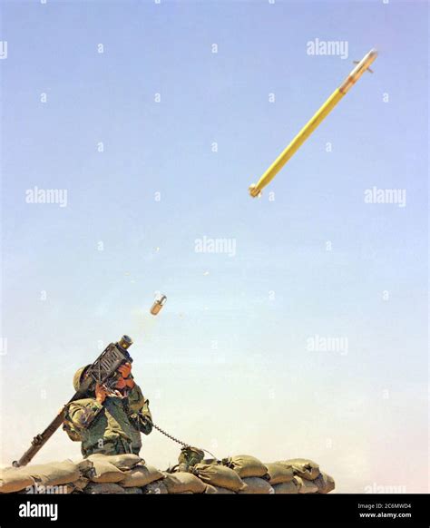 An FIM-92 Stinger missile is launched at the Zurf Site Stock Photo - Alamy