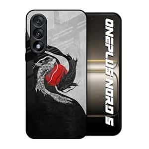 Hocopoco Printed Tempered Glass Back Case Cover Compatible with OnePlus ...