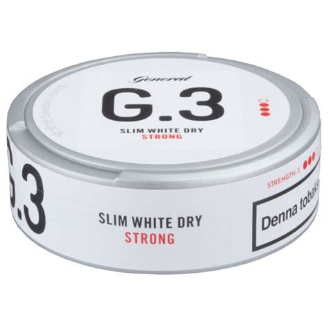 Buy G.3 Slim White Dry Strong online at Snus.us