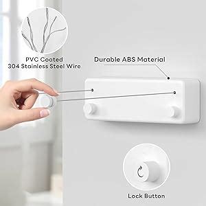 JOOM Heavy Duty Retractable Clothesline | Indoor Outdoor Clothes Line ...